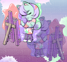 Load image into Gallery viewer, Original Character【Mint Paint】Double Epoxy Charm