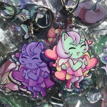 Load image into Gallery viewer, Original Character【Mint Heart】Double Epoxy Charm