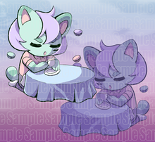 Load image into Gallery viewer, Original Character【Mint Teatime】Double Epoxy Charm